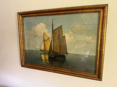 Antique Nautical Art, Approximately 32x24 - Image 1 of 3
