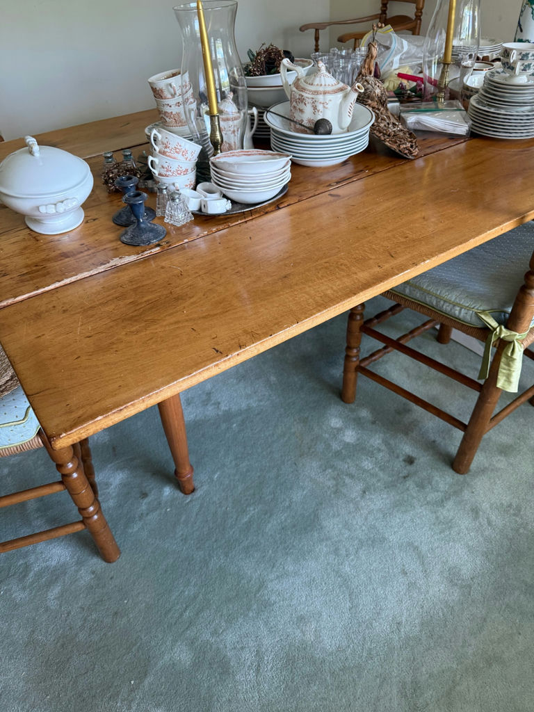 Antique Drop Leaf Country Dining Table w/Chairs, Excellent Conditon - image 1 of 4