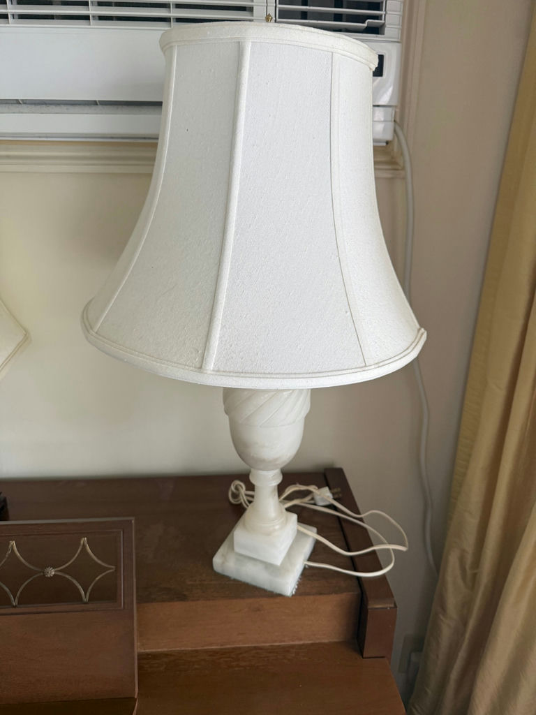 Antique Alabaster Lamp - image 2 of 2