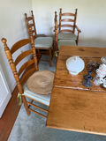 Antique Drop Leaf Country Dining Table w/Chairs, Excellent Conditon - thumbnail 3 of 4
