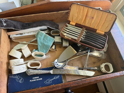 Lot Misc. Flatware, Napkin Rings Etc. - Image 1 of 1
