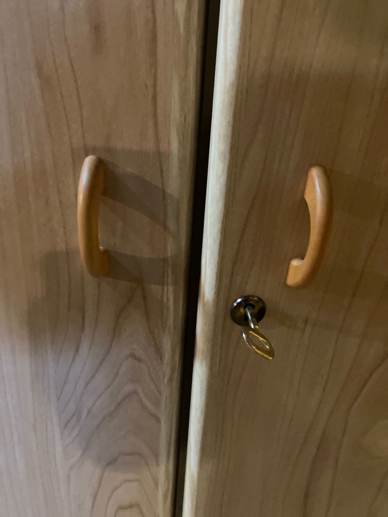 One light-wood wardrobes with hanging rail - image 5 of 5
