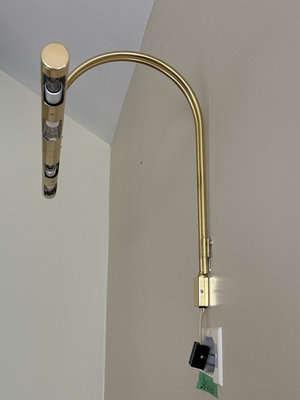 Gold Arc Art Lighting Fixture - Image 1 of 6
