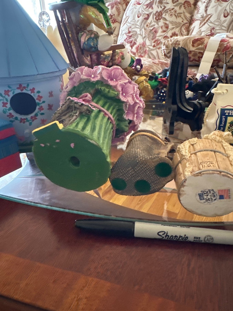 Hand painted trinket box, bird box, figurines, more  - image 7 of 10