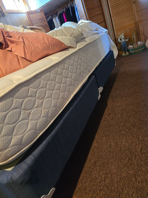 King Bedframe with optional Mattress and split box springs - Image 1 of 5