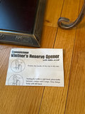 Vintage lever-style wine opener on decorative stand with wine rack - thumbnail 2 of 6