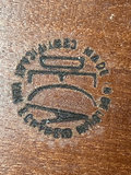 Vintage wooden desk with leather top and five drawers - thumbnail 7 of 7