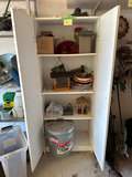 White tall storage cabinet  - thumbnail 1 of 5