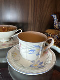 Porcelain tea set with blue and floral designs - thumbnail 4 of 10