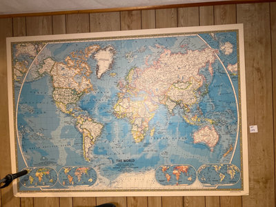 National Geographic World Map Poster (1986) - Image 1 of 4