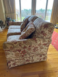 Floral patterned upholstered sofa with cushions - thumbnail 4 of 7