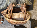 Sunburst wall clock and nautical string-art ships with wicker basket - thumbnail 1 of 9