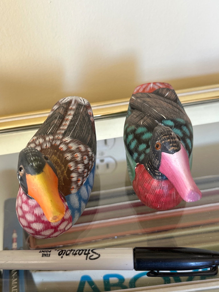 Hand-painted wooden ducks  - image 9 of 21