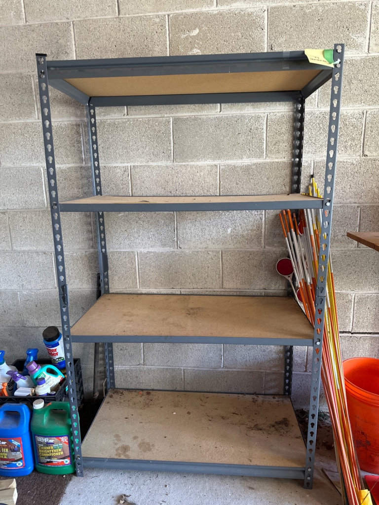 Metal four-shelf storage rack - image 1 of 5