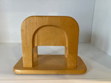 Wooden kitchen storage set with bread box, napkin holder, wire fruit basket, and embroidered towel - thumbnail 2 of 6