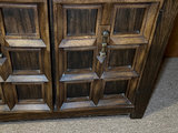 Dark Wood China Cabinet with Glass-Front Display and Paneled Base - thumbnail 8 of 12