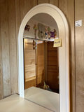 White vanity dresser with arched mirror - thumbnail 4 of 10