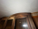 Dark Wood China Cabinet with Glass-Front Display and Paneled Base - thumbnail 4 of 12