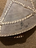 Round brown stitched pouf rug - thumbnail 2 of 2