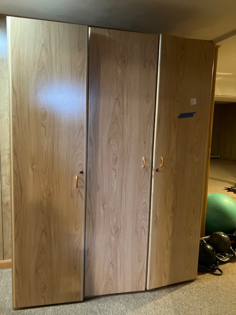 One light-wood wardrobes with hanging rail - image 1 of 5