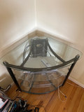 Gecko Glass and metal corner media stand  - thumbnail 3 of 4