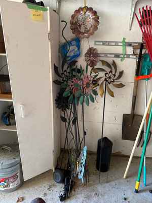 Metal garden decor, wind spinners, more  - Image 1 of 6