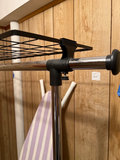Freestanding ironing board on metal clothes rack - thumbnail 2 of 6