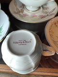 Porcelain tea set with blue and floral designs - thumbnail 2 of 10