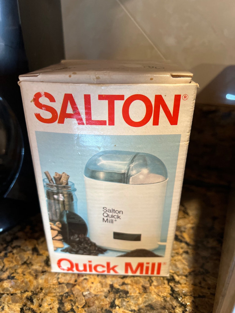 Krups coffee maker, Black+Decker toaster oven, and Salton Quick Mill grinder box - image 1 of 5