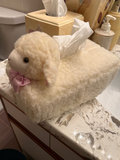 Lamb-shaped tissue box holder with bathroom accessories - thumbnail 5 of 6