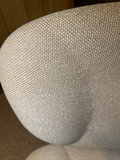 Beige fabric office chair with wheeled base - thumbnail 4 of 5