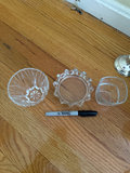 Candle holders, Faux flowers in vases - thumbnail 3 of 11