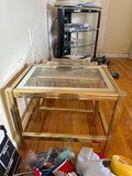 Brass and Glass Nesting End Tables - thumbnail 1 of 4