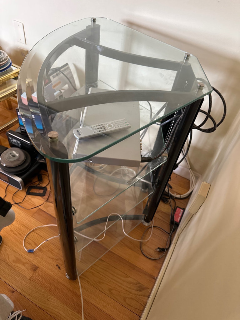 Gecko Glass and metal corner media stand  - image 4 of 4