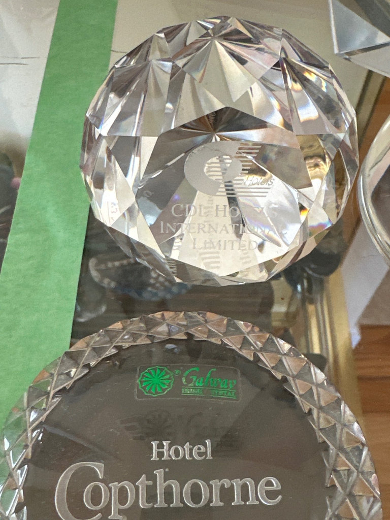 Crystal awards and a model airplane trophy - image 5 of 9