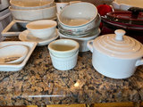 Assorted white ceramic kitchenware and cookware - thumbnail 1 of 8