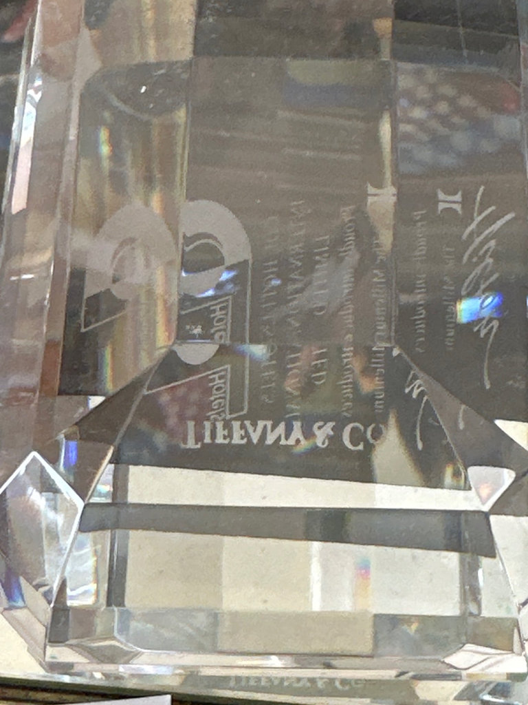 Crystal awards and a model airplane trophy - image 3 of 9