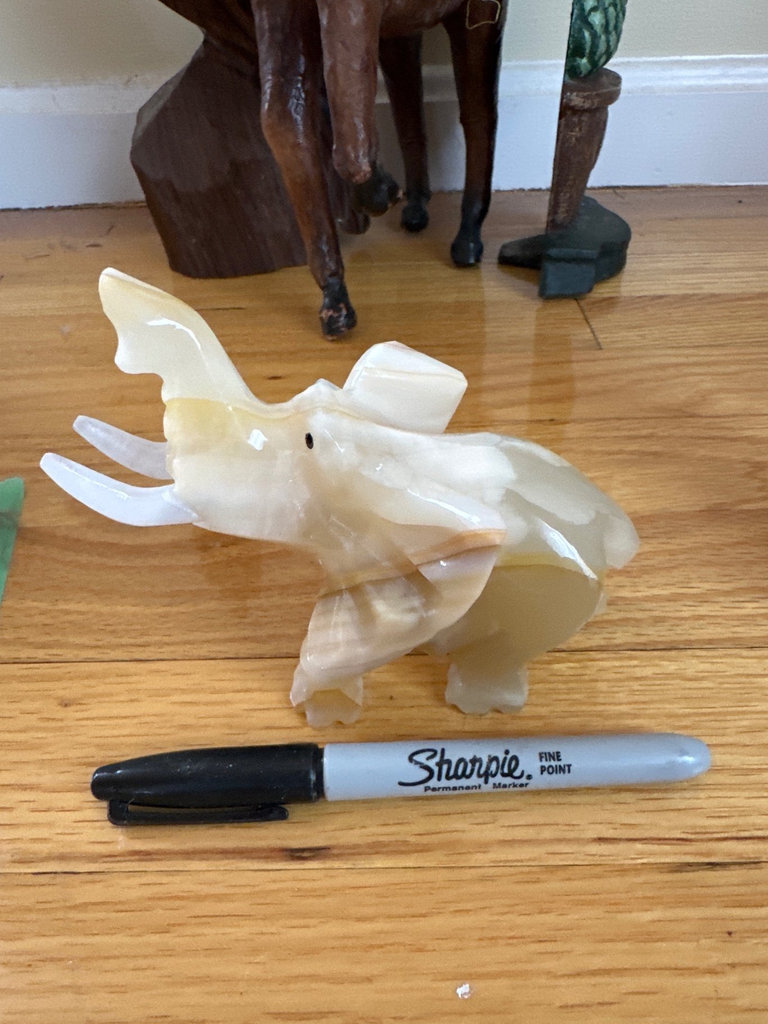 Leather Horse Figurine, Signed Carved Wood Eagle, More  - image 7 of 12