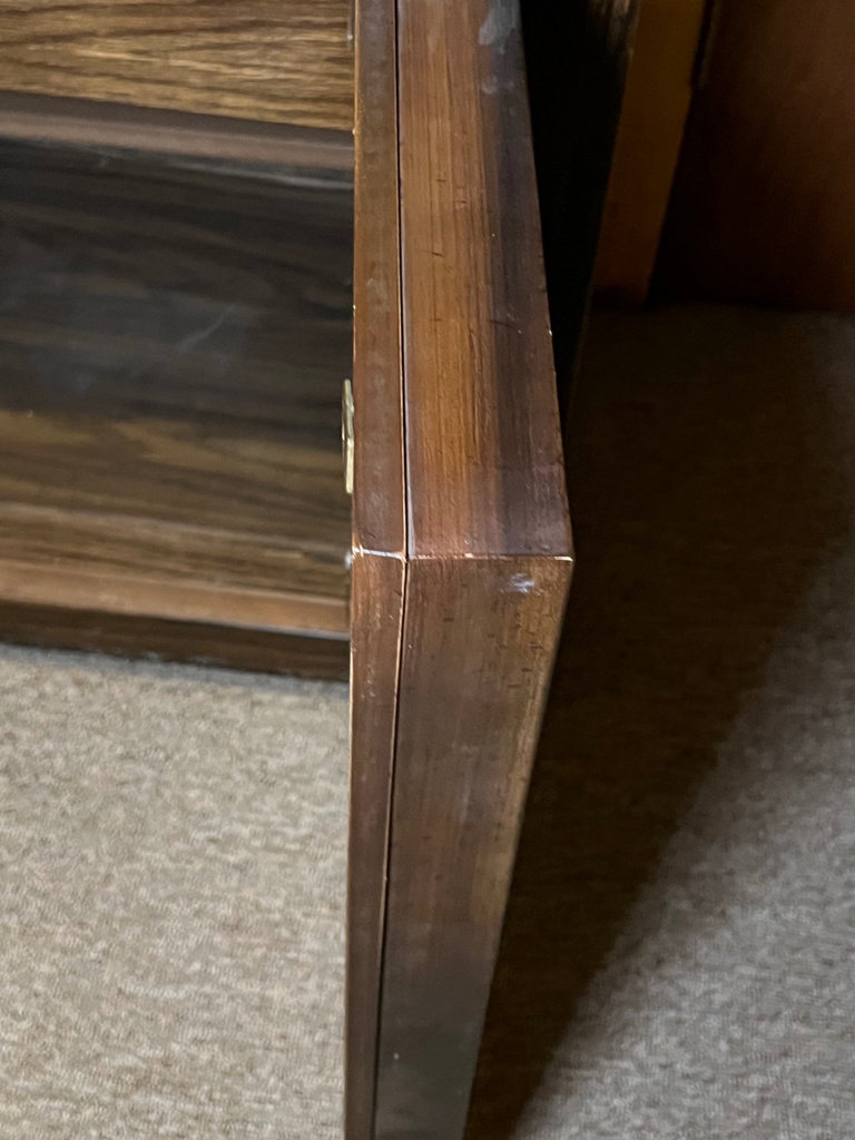 Dark Wood China Cabinet with Glass-Front Display and Paneled Base - image 6 of 12