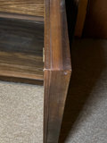 Dark Wood China Cabinet with Glass-Front Display and Paneled Base - thumbnail 6 of 12