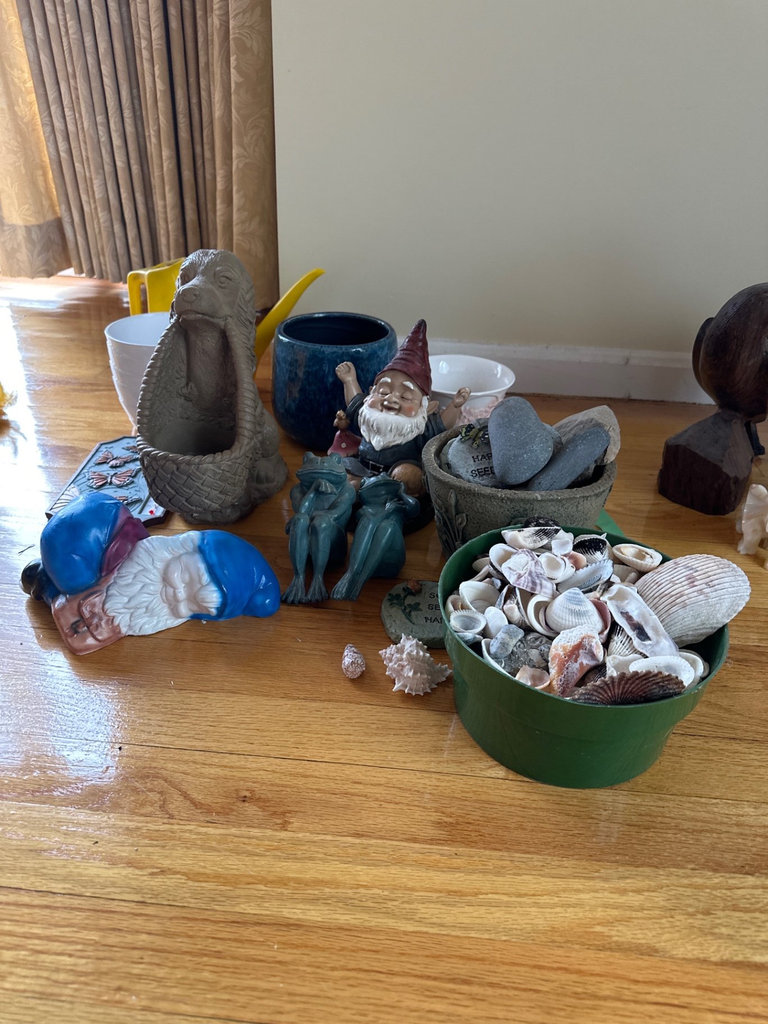 Garden decor, Planters, Rock and seashell collection - image 1 of 15
