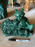 Green frog garden statue set - thumbnail 10 of 12