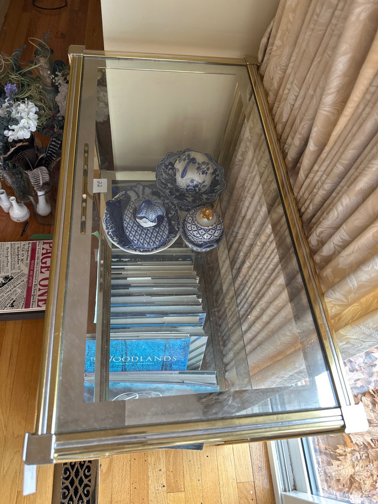 Brass Glass Shelving Unit  - image 2 of 5