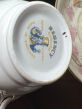 Porcelain tea set with blue and floral designs - thumbnail 5 of 10