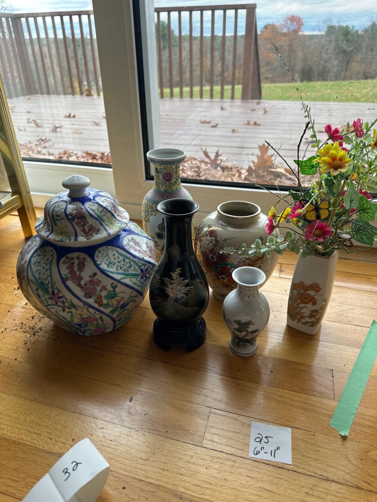 Asian Cerramic vases, Lidded Jar  - image 1 of 19
