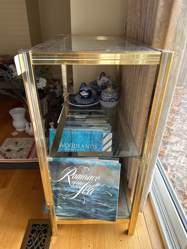 Brass Glass Shelving Unit  - image 3 of 5