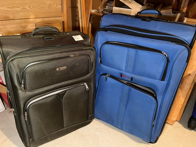 Two Delsey suitcases in black and blue - Image 1 of 6