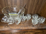 Vintage punch bowl with glasses - thumbnail 1 of 6