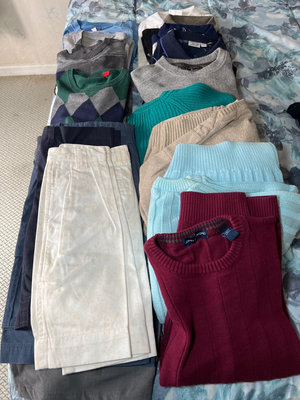 Assorted sweaters and knitwear with pants - Image 1 of 8