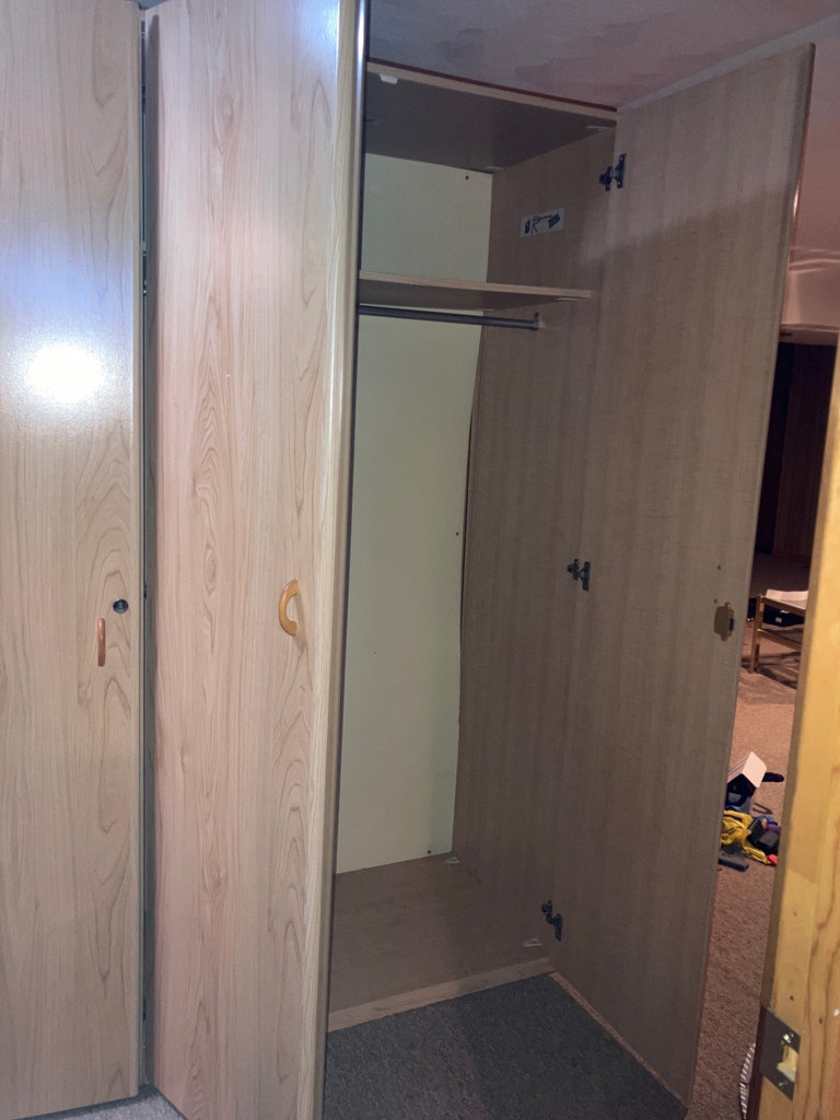 One light-wood wardrobes with hanging rail - image 3 of 5
